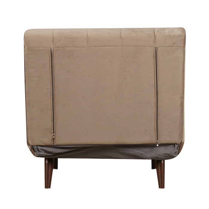 Bronx71 Velvet slaapfauteuil Hanna taupe