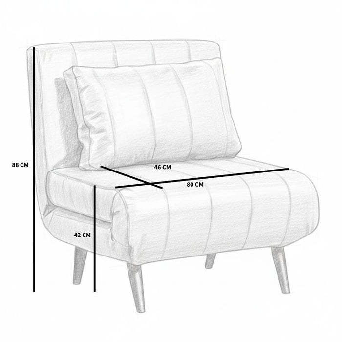 Bronx71 Velvet slaapfauteuil Hanna taupe