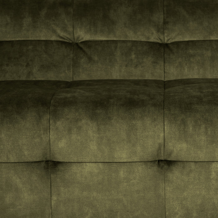 by fonQ Wies 4,5-zits Hoekbank Links - Fluweel - Army Green