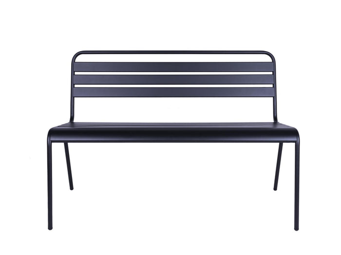 Metalen tuinbank Max 120 cm zwart