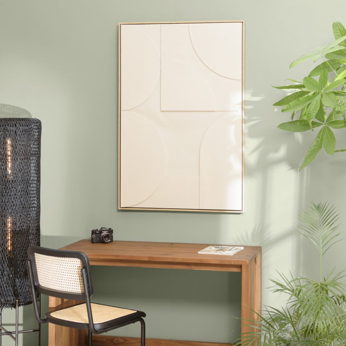 HOMER - Décoration murale 83x123cm formes abstraites beiges en relief