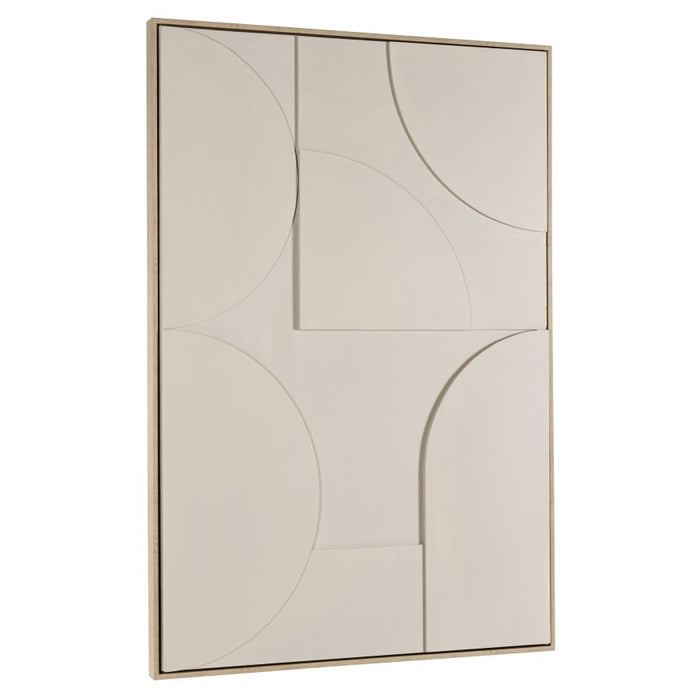 HOMER - Décoration murale 83x123cm formes abstraites beiges en relief