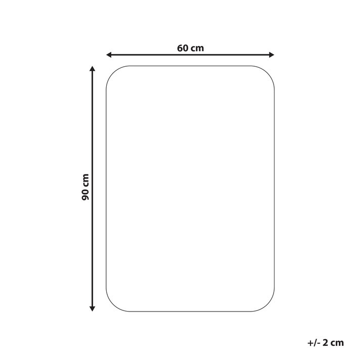 Beliani - URLANA - Badmat - Gebroken wit - 60 x 90 cm - Microvezels
