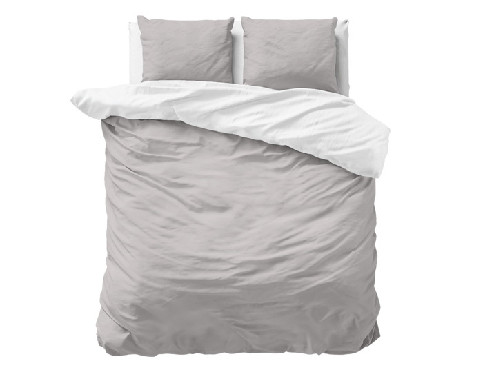 Superieur - Dekbedovertrek - Wit; Grijs - Tweepersoons