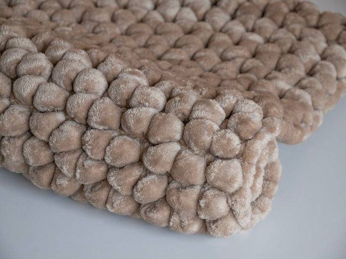 Onyx Badmat Sand | 60 x 60 cm | Beige | Polyester | Katoen
