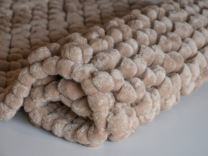 Onyx Badmat Sand | 60 x 60 cm | Beige | Polyester | Katoen