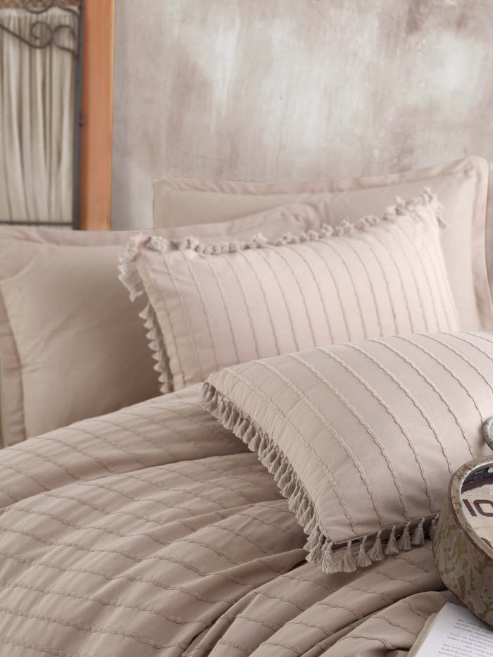 LINNICK Dekbedovertrek Katoen Renforcé Estina - sand