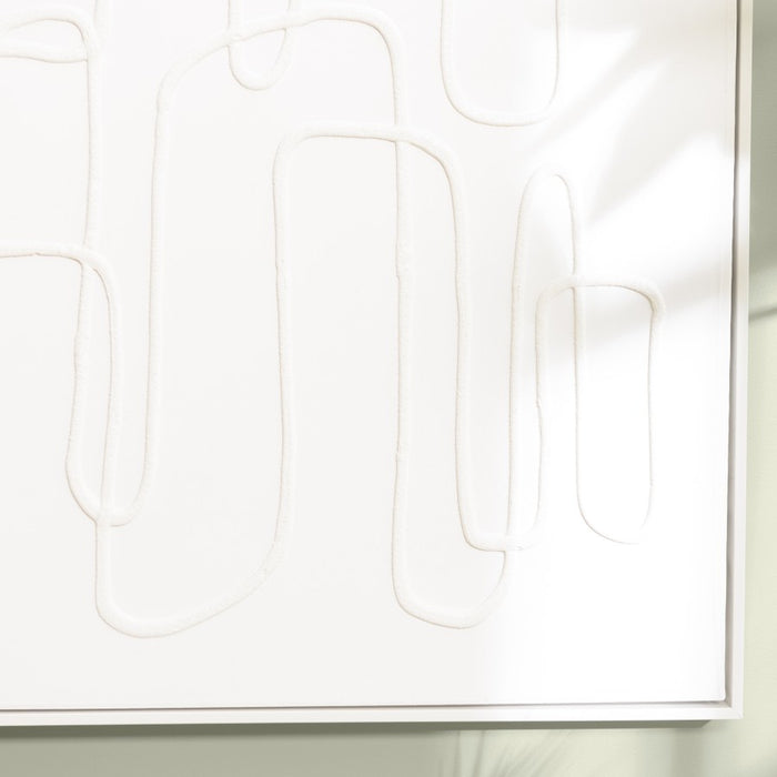 HOMER - Décoration murale 83x123cm lignes abstraites n°1, cadre blanc