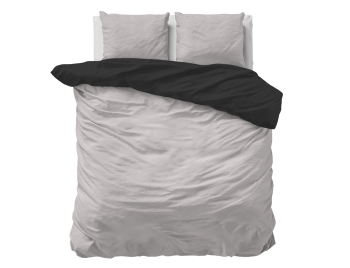 Superieur - Dekbedovertrek - Zwart; Grijs - Eenpersoons