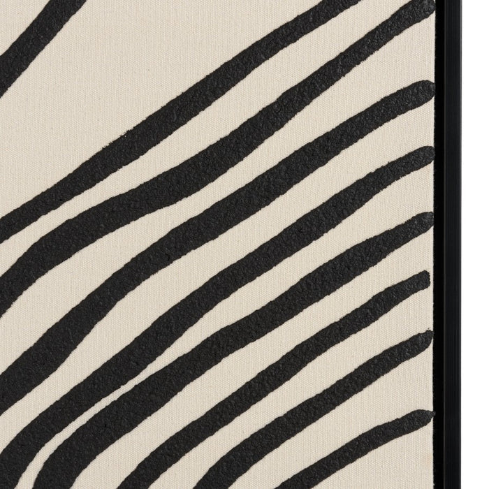 HOMER - Décoration murale B - 83x123cm lignes abstraites, cadre noir