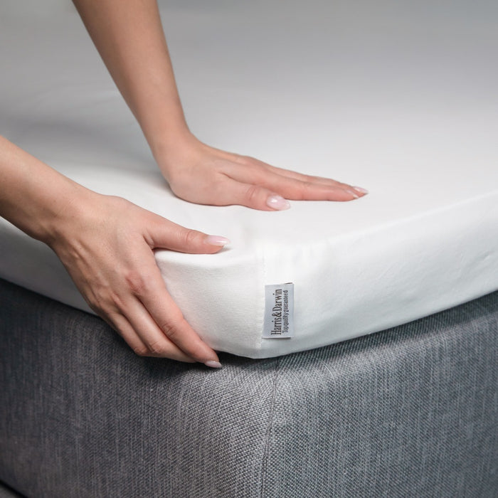 Harris&Darwin - Hoeslaken - Jersey - Wit - 180x200cm