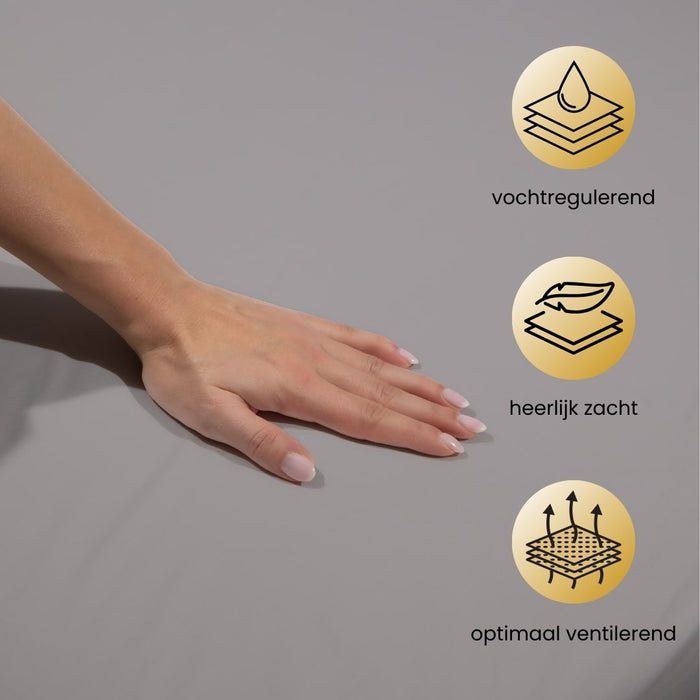 Superieur - Dekbedovertrek - Zwart; Grijs - Extra breed