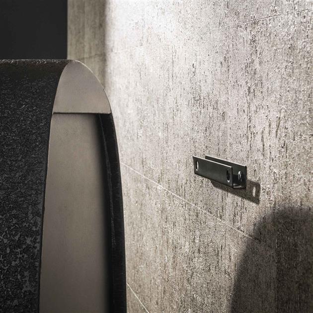 Giga Meubel - Wandschap Grijs Metaal - Set van 3 - Metallic Druppel