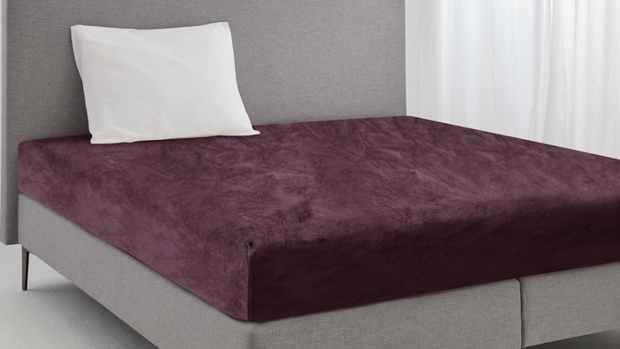 Eleganzzz Hoeslaken Flanel Fleece 35cm Hoekhoogte - bordeaux