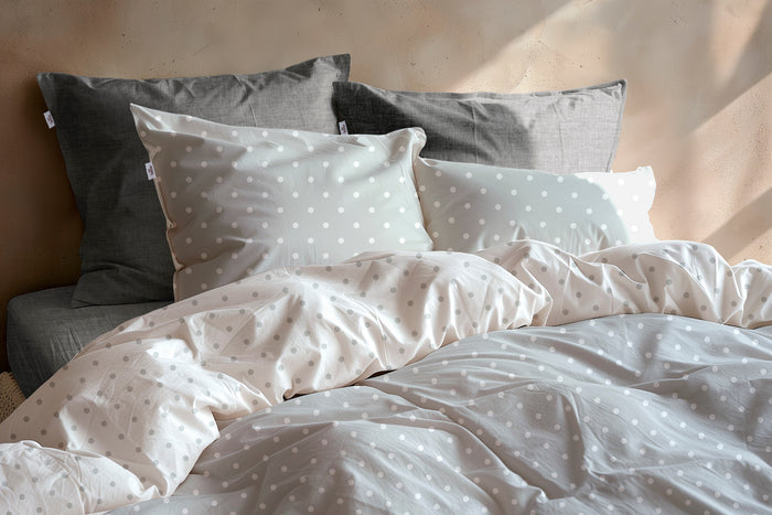 Zo Home Dekbedovertrek Katoen Punta di Cotone - stone grey