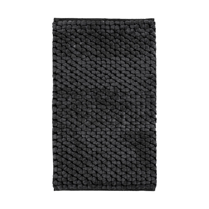 Onyx Badmat Dark Grey | 60 x 100 cm | Grijs | Polyester | Katoen