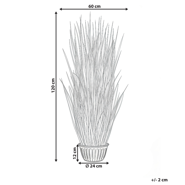 Beliani - GRASS - Kunstplant - Groen - 120 cm - Synthetisch materiaal