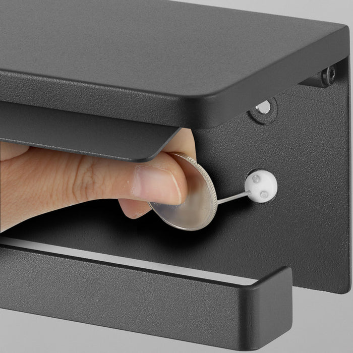 Yamazaki Tower Toiletrolhouder wandmontage - Zwart