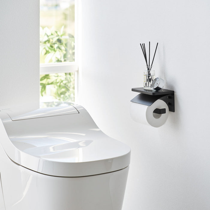 Yamazaki Tower Toiletrolhouder wandmontage - Zwart
