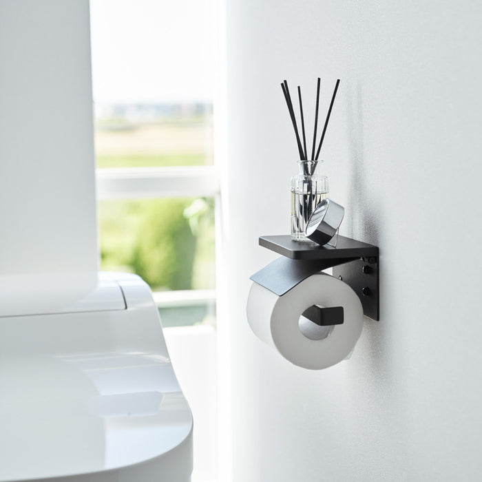Yamazaki Tower Toiletrolhouder wandmontage - Zwart