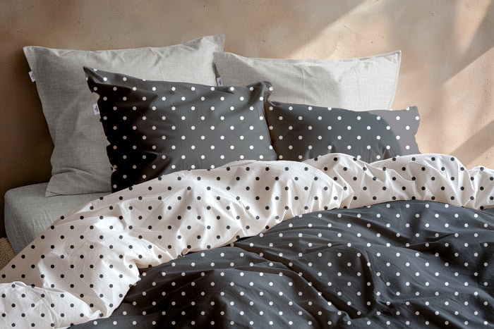 Zo Home Dekbedovertrek Katoen Punta di Cotone - pewter grey