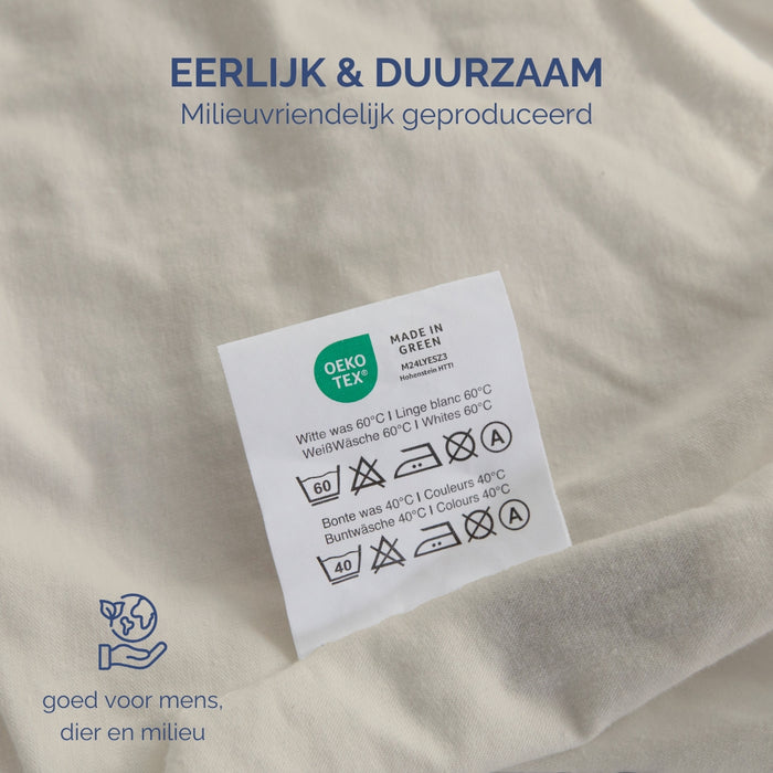 Harris&Darwin - Hoeslaken - Jersey - Crème - 80x200cm