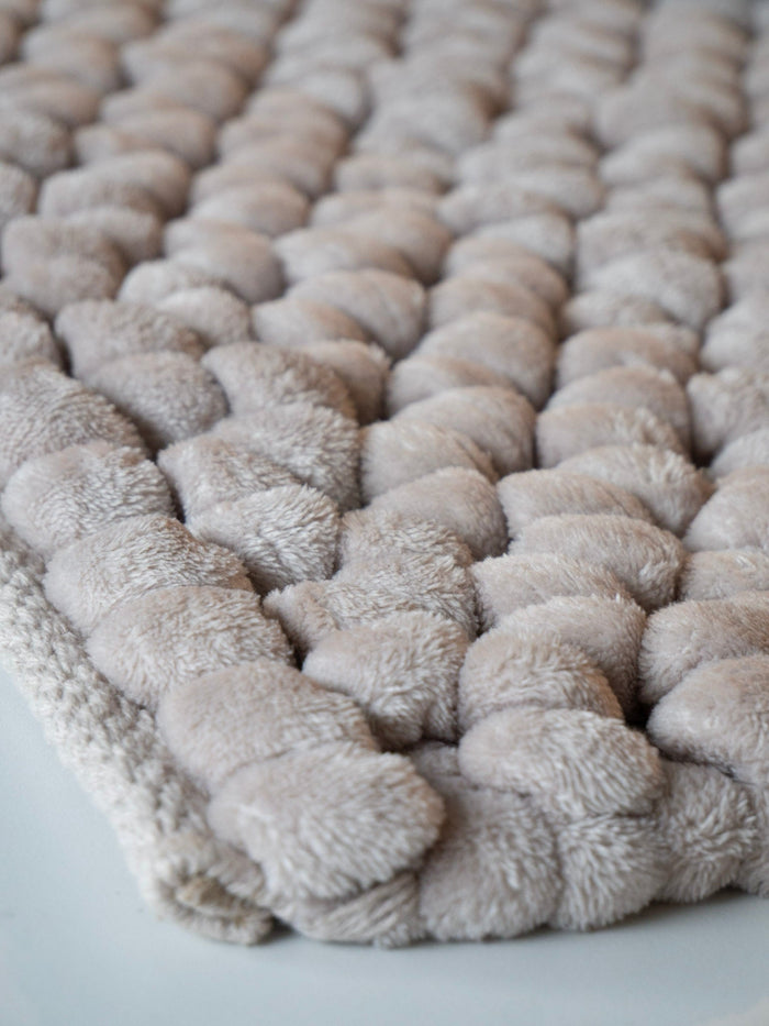 Onyx Badmat Greige | 80 x 160 cm | Beige | Grijs | Polyester | Katoen