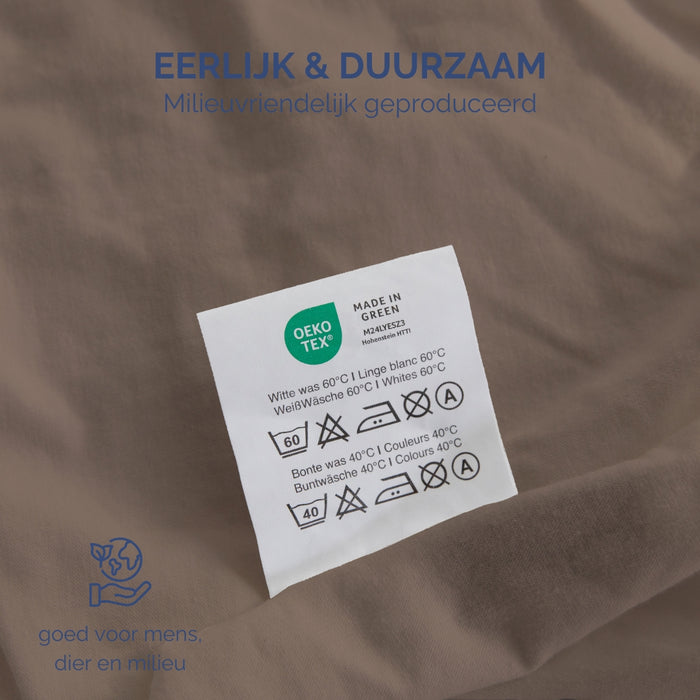 Harris&Darwin - Hoeslaken - Jersey - Taupe - 80x200cm