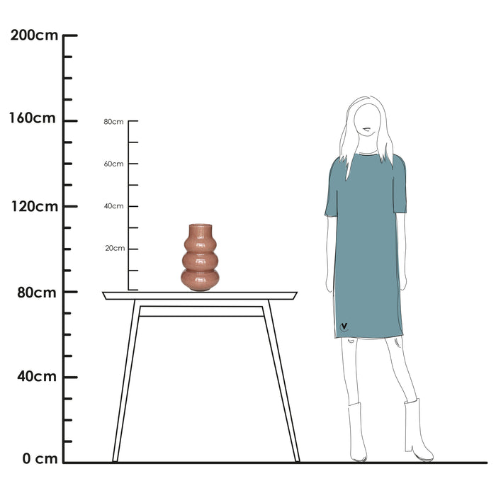 Vase The World Lomami Elite brown Ø18 x H30 cm