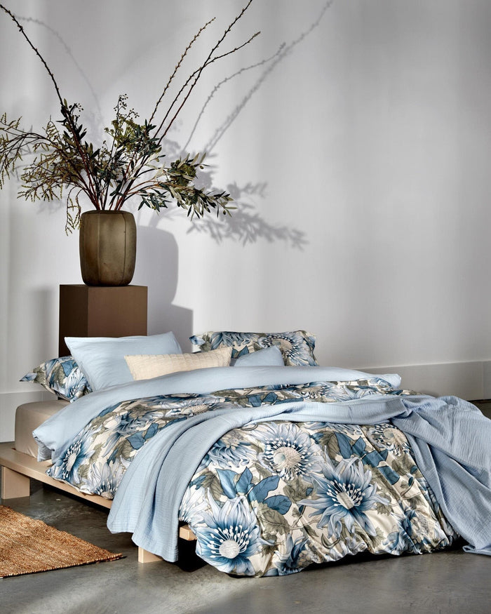 Pure 66 Kussensloop Powder Blue | 60 x 70 cm | Blauw | Katoen | Hennep