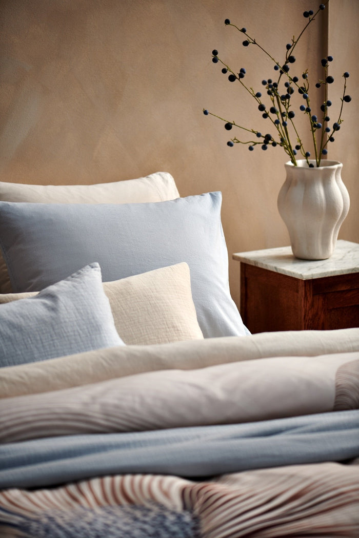 Pure 66 Kussensloop Powder Blue | 60 x 70 cm | Blauw | Katoen | Hennep