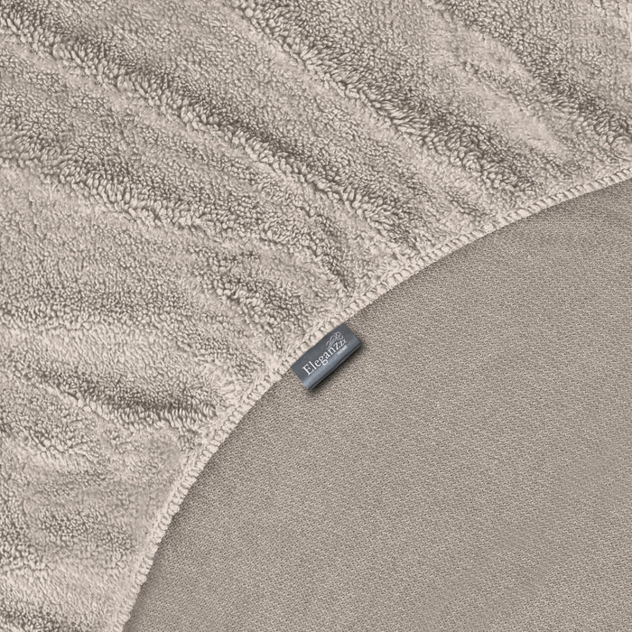 Eleganzzz Hoeslaken Teddy Pluche 35cm Hoekhoogte - off white