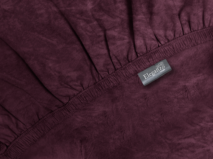 Eleganzzz Hoeslaken Flanel Fleece 35cm Hoekhoogte - bordeaux