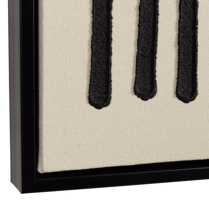 HOMER - Décoration murale C - 83x123cm lignes abstraites, cadre noir
