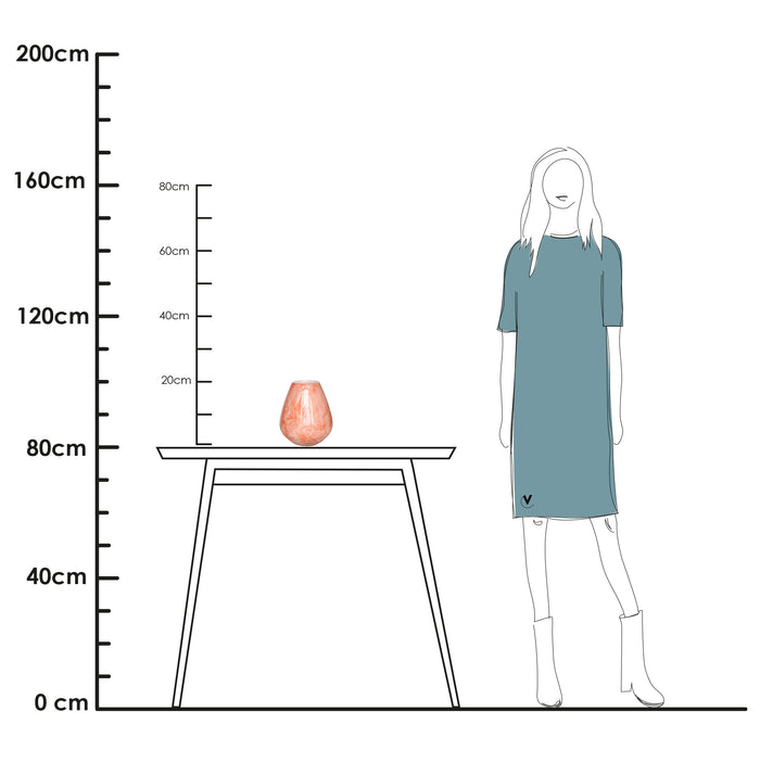 Vase The World Tasman Elite pink Ø18 x H20 cm