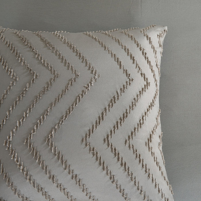 Pure Dekbedovertrek Micropercal Zigzag - taupe