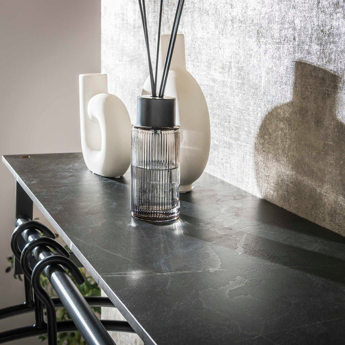 Giga Meubel - Kapstok Zwart Metaal - 12-Haaks - 80x30x90cm - Roede