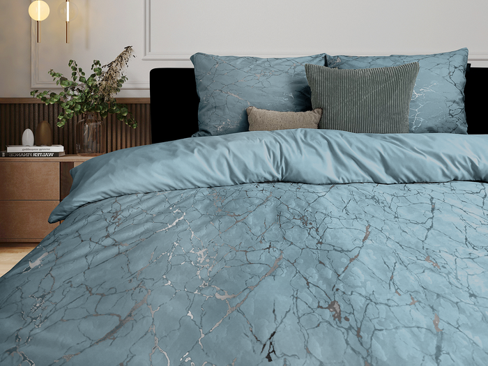 Eleganzzz Dekbedovertrek Marbel Foil Velvet - mineral