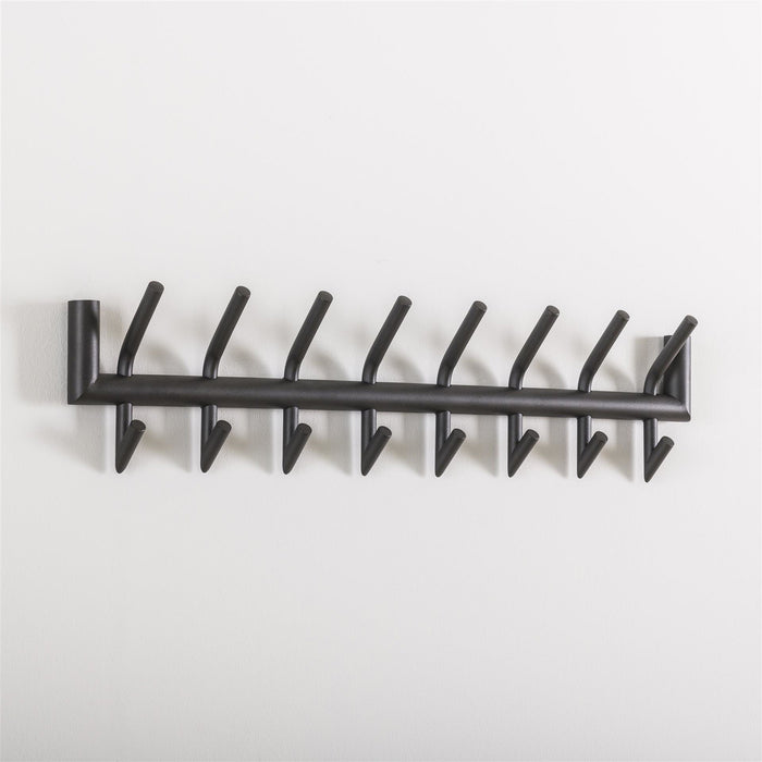 Giga Meubel - Kapstok Donkergrijs Metaal - 16-Haaks - Ronde Buis