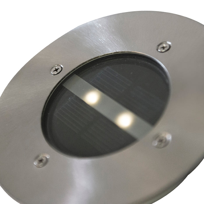 QAZQA Set van 5 moderne grondspots staal IP44 solar - Tiny