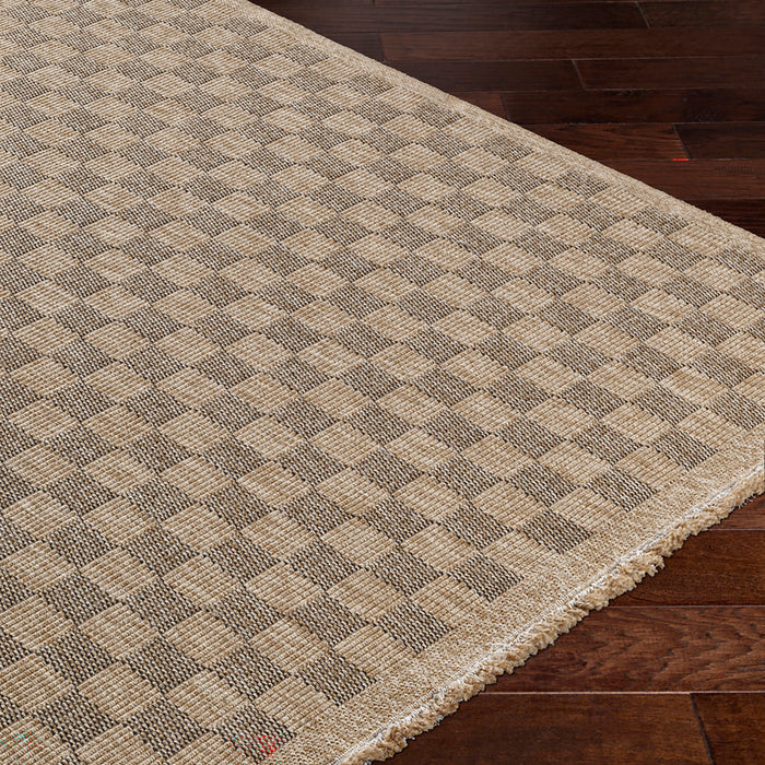 by fonQ Block Vloerkleed 160 x 213 cm - Donkerbeige