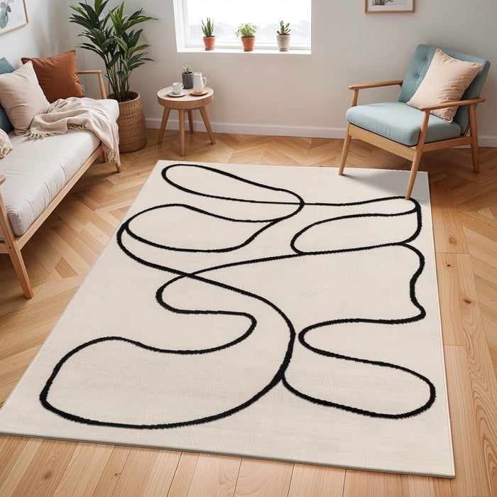 by fonQ Trace Vloerkleed 150 x 213 cm - Off-White