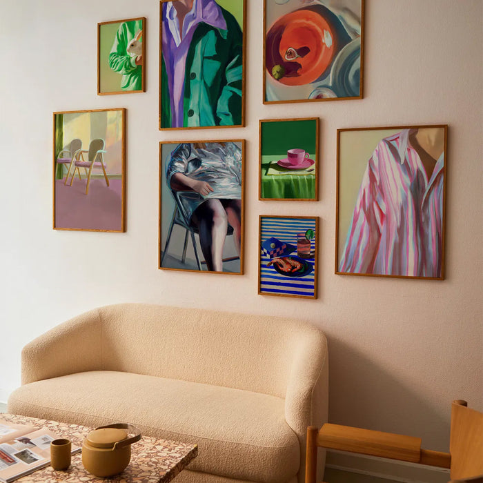 Paper Collective Shrimp & Stripes Poster - 30 x 40 cm