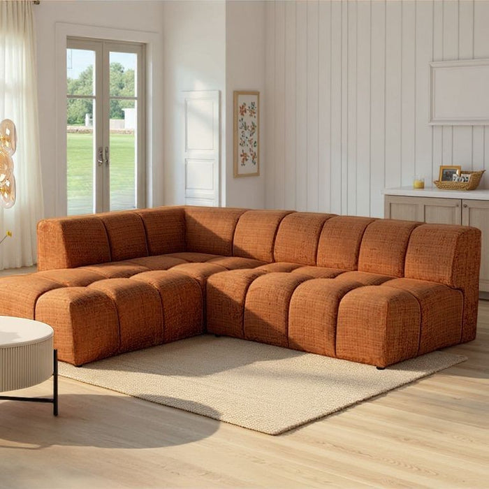 Hoekbank Belami oranje links Kare Design