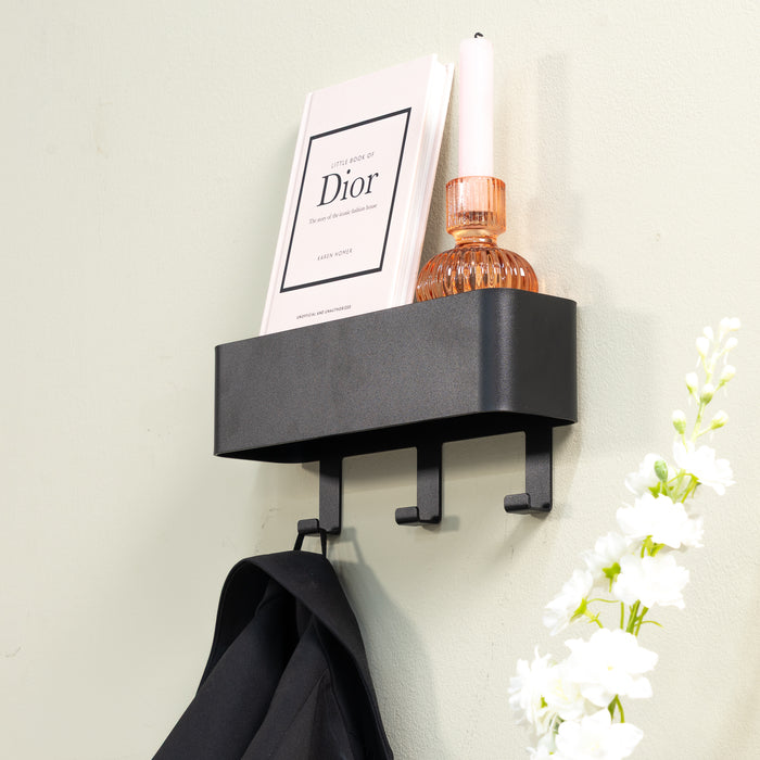 Spinder Design Dax Play 3 Wandkapstok H 12 cm - Zwart