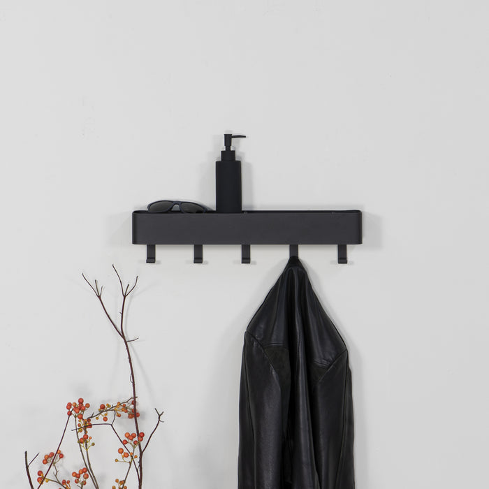 Spinder Design Dax Play 5 Wandkapstok H 12 cm - Zwart