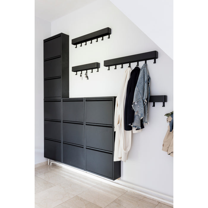 Spinder Design Dax Play 7 Wandkapstok H 12 cm - Zwart