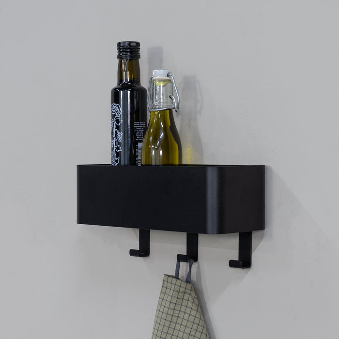 Spinder Design Multi 3 Wandkapstok H 13 cm - Zwart