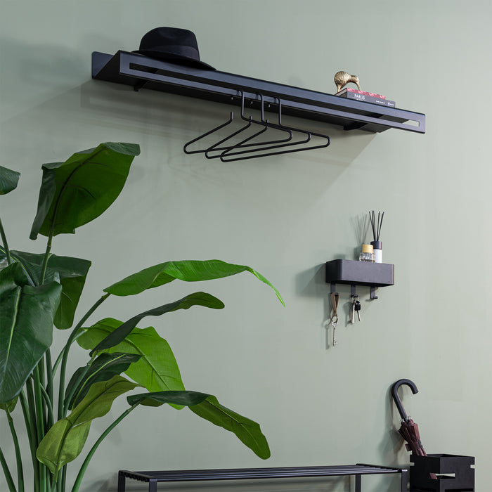 Spinder Design Multi 3 Wandkapstok H 13 cm - Zwart