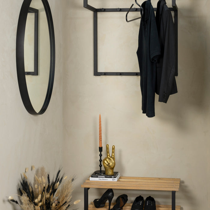 Spinder Design Rizzoli Wandkapstok - Zwart / Eiken